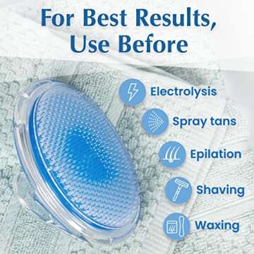 Dylonic Exfoliating Body Scrub Razor Bump Brush and Ingrown Hairs Solution - Skin Exfoliator for Body Shaving Irritation, Strawberry Legs, Armpit, Bikini Line - Body Exfoliator Scrubber Loofah