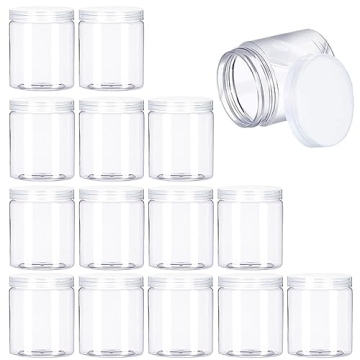 15 Pack 6oz Clear Plastic Jars - Versatile Storage for Food & Crafts
