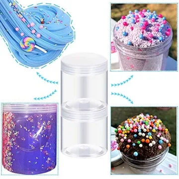 15 Pack 6oz Clear Plastic Storage Jars for Food & Crafts