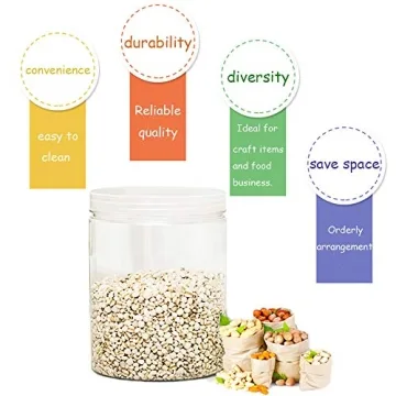 15 Pack 6oz Clear Plastic Storage Jars for Food & Crafts