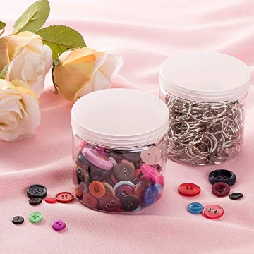 15 Pack 6oz Clear Plastic Storage Jars for Food & Crafts