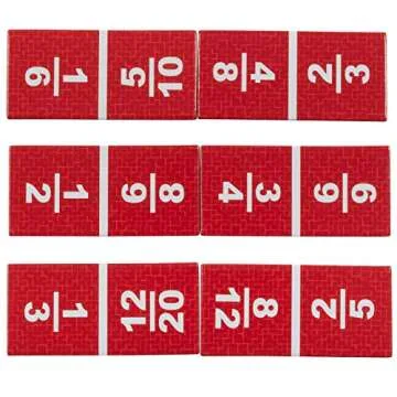 LEARNING ADVANTAGE-4519 Equivalent Fraction Dominoes - Math Games for Kids - Teach Fractions - In-Home Learning