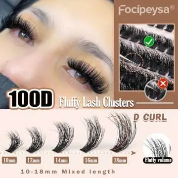 Affordable Fluffy Eyelash Extension Kit DIY 10-18mm Clusters