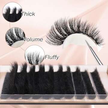 Affordable Fluffy Eyelash Extension Kit DIY 10-18mm Clusters