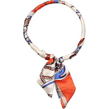 Kcctoo 2Pack Blue Scarfs - Versatile Handbag & Hair Accessories