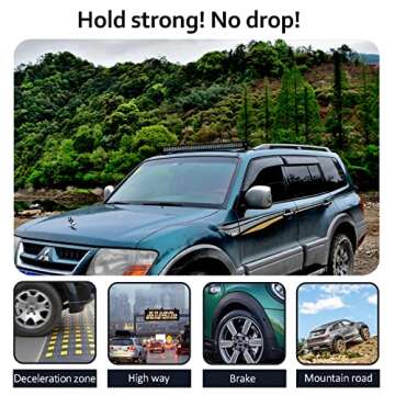 ULIBERMAGNET 2Pack Rubber Coated Magnet with M8 Male Thread Stud, Anti-Scratch 100lb Strong Neodymium for Outdoor Light Bar, Signal Lights and Tools