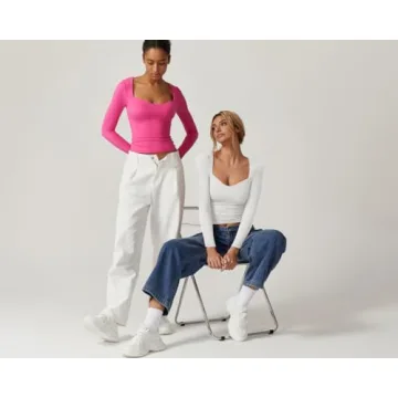 QINSEN Stylish Sweetheart Neck Long Sleeve Crop Top