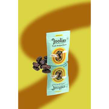 Joolies Organic Whole Medjool Dates | 12 Ounce Pouch | Pack of 2 | Fresh California Grown Fruit | Vegan, Gluten-Free, Paleo, No Sugar Added | Great Source of Fiber & Antioxidants