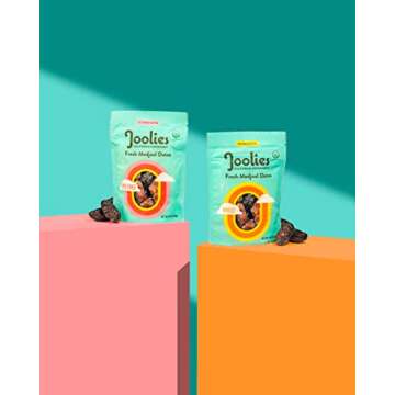 Joolies Organic Whole Medjool Dates | 12 Ounce Pouch | Pack of 2 | Fresh California Grown Fruit | Vegan, Gluten-Free, Paleo, No Sugar Added | Great Source of Fiber & Antioxidants