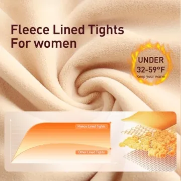 JIZ Women's Fleece Lined Thermal Tights for Winter Style