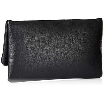 The Drop Women's Southampton Zipper Foldover Clutch, Black, One Size