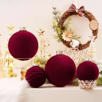 Luxurious CristBest Velvet Christmas Balls for Holidays