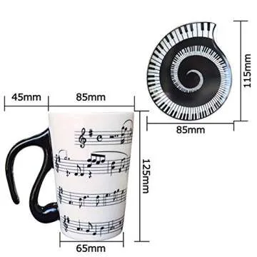 Lavezee Music Lover Mug - 15 Oz Ceramic Gift for All