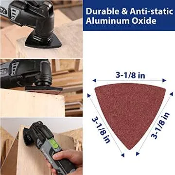 WORKPRO 150PCS Triangle Sanding Pads for Precision Sanding and Finishing