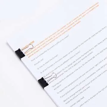 Amazon Basics Small Binder Paper Clips, 144 Count, Black