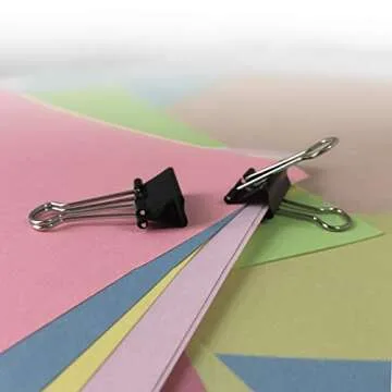 Amazon Basics Small Binder Paper Clips, 144 Count, Black