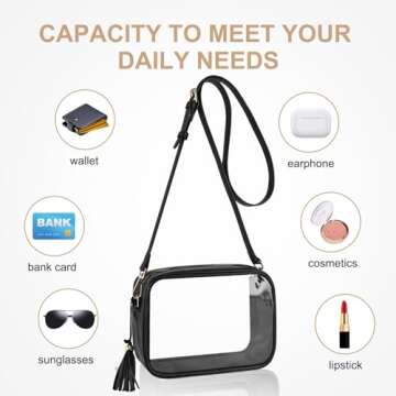 Stylish Busiuw Clear Bag for Concerts & Stadium Events