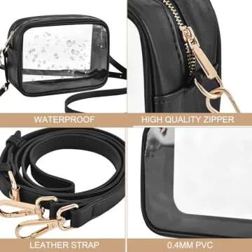 Stylish Busiuw Clear Bag for Concerts & Stadium Events