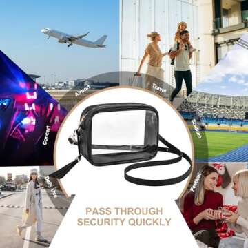 Stylish Busiuw Clear Bag for Concerts & Stadium Events