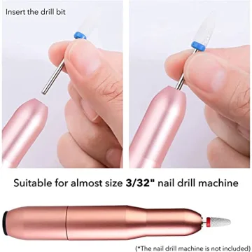 Homeet 10pcs Ceramic Nail Drill Bits for Perfect Nail Art