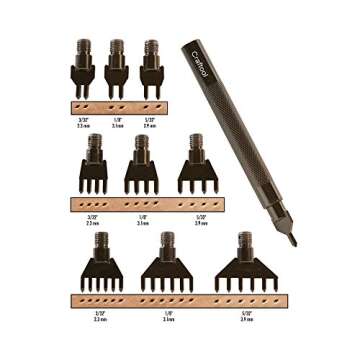 Tandy Leather Diamond Hole Chisel Set 3009-00 - Perfect for Crafting Enthusiasts