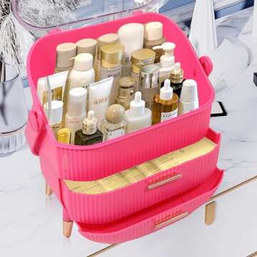 YITONGDA Portable Cosmetics Storage Organizer for Vanity