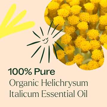 Plant Therapy Organic Helichrysum Oil 100% Pure Essential Oil