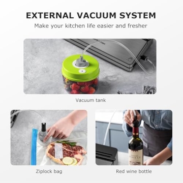 Bonsenkitchen Vacuum Sealer with Built-in Cutter and Bag Storage