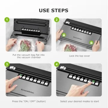 Bonsenkitchen Vacuum Sealer with Built-in Cutter and Bag Storage