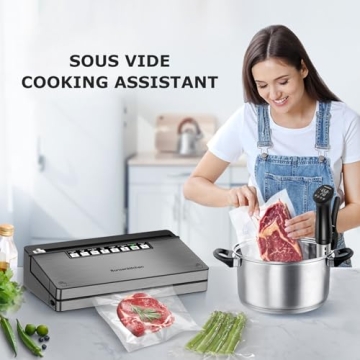 Bonsenkitchen Vacuum Sealer with Built-in Cutter and Bag Storage