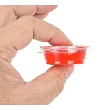 Durable 0.5-Ounce Clear Plastic Jello Shot Cups with Lids