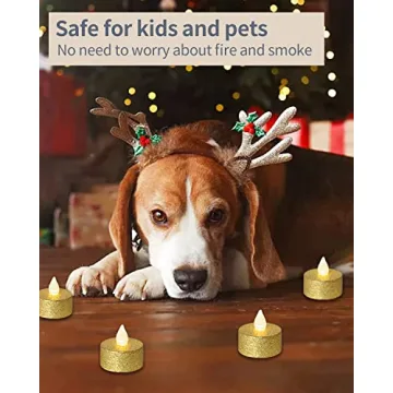 LOGUIDE Gold LED Tea Lights - Flameless Elegance for Your Events