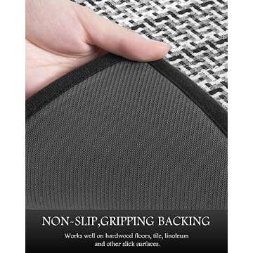PADOOR Non Slip Kitchen Rugs - Stylish and Washable