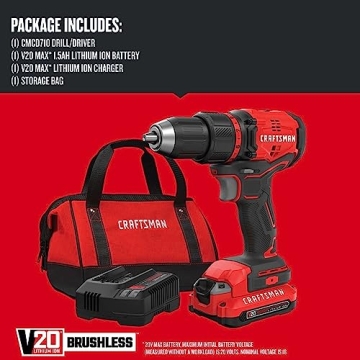 CRAFTSMAN V20 Cordless Drill/Driver Kit for All Users