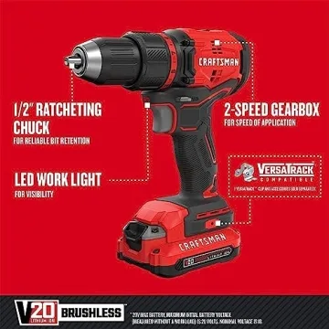 CRAFTSMAN V20 Cordless Drill/Driver Kit for All Users