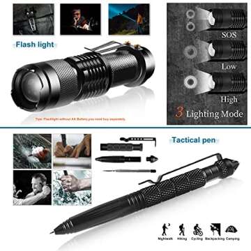 KEPEAK Survival Kit 14 in 1 - Emergency Tools for Outdoors