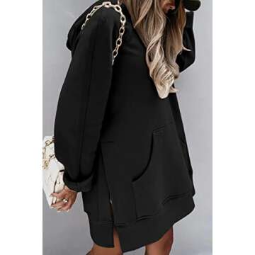 La Chilly Hoodies for Women | Oversized Black Pullover for Casual Style