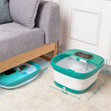 Relaxing Foot Spa with Heat & Shiatsu Massage Rollers