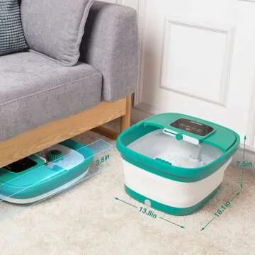 Relaxing Foot Spa with Heat & Shiatsu Massage Rollers