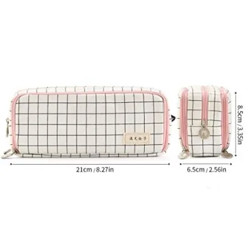 ANGOOBABY Pencil Case with Large Capacity and 3 Compartments