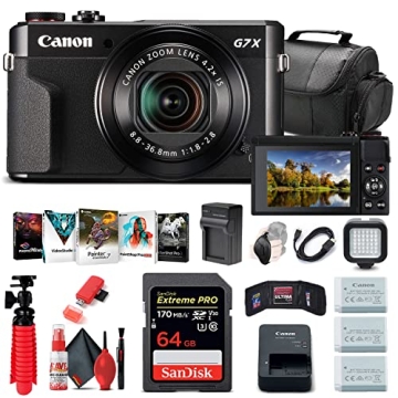 Renewed Canon PowerShot G7 X Mark II Bundle with Accessories