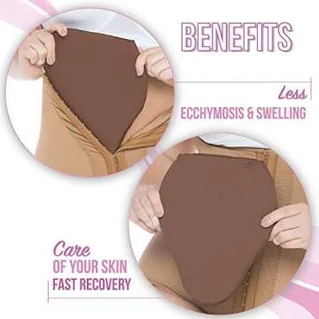 All About Shapewear Tummy Tuck Board - Reduces Fluid Retention and Enhances Recovery | Ideal for Post-Surgery Liposuction and Abdominal Support Cocoa