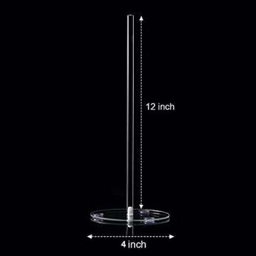 NA 6Pcs Clear Bagel Holder, Acrylic Donut Stands, Round Doughnut Stand for Party, 12 Inch Tall Display Tower for Dessert Table, Wedding, Christmas, Birthday