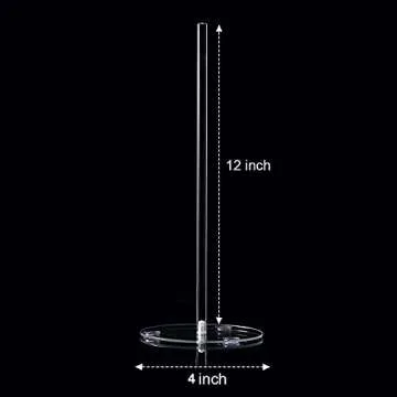 NA 6Pcs Clear Bagel Holder, Acrylic Donut Stands, Round Doughnut Stand for Party, 12 Inch Tall Display Tower for Dessert Table, Wedding, Christmas, Birthday