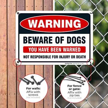 Sigo Signs Beware of Dog Sign, You Have Been Warned, (Pack of 2) 10x7 Inches, Rust Free .040 Aluminum, Fade Resistant, Made in USA