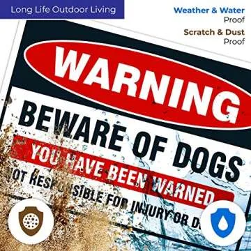 Sigo Signs Beware of Dog Sign, You Have Been Warned, (Pack of 2) 10x7 Inches, Rust Free .040 Aluminum, Fade Resistant, Made in USA