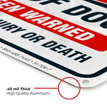 Sigo Signs Beware of Dog Sign, You Have Been Warned, (Pack of 2) 10x7 Inches, Rust Free .040 Aluminum, Fade Resistant, Made in USA