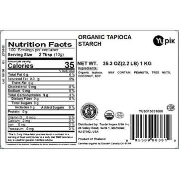 Yupik Organic Tapioca Starch Non-GMO Vegan Gluten-Free