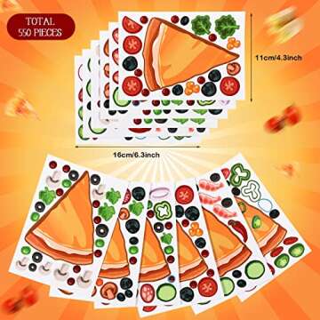 Create Fun with 24 DIY Pizza Stickers for Kids