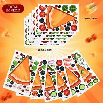 Create Fun with 24 DIY Pizza Stickers for Kids